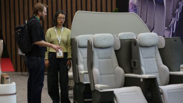 plane seats display at aix