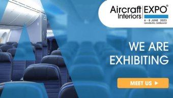 We are exhibiting - Aircraft Interiors Expo - Twitter Banner